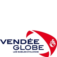 logo de la course à la voile Vendée Globe, départ de course et déplacement en mer avec bateau semi rigide Archipel Pro.